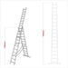 Sealey Extension Combination Ladder 3 x 12 Aluminium - BS EN 131 ACL312 Sealey - Town Tools 