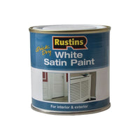 Rustins Quick Dry White Satin Paint 250ml