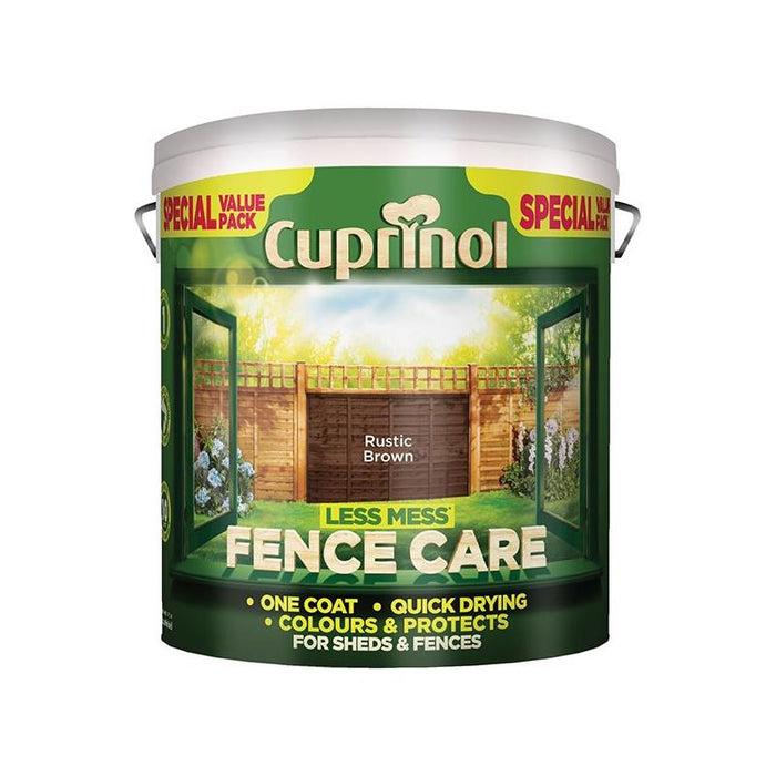 Cuprinol Less Mess Fence Care Rustic Brown 6 litre Cuprinol - Town Tools