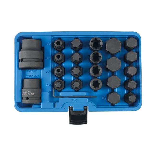 Laser Impact Bit & Socket Set 3/4"D, 1"D 24pc 6891 Laser - Town Tools 