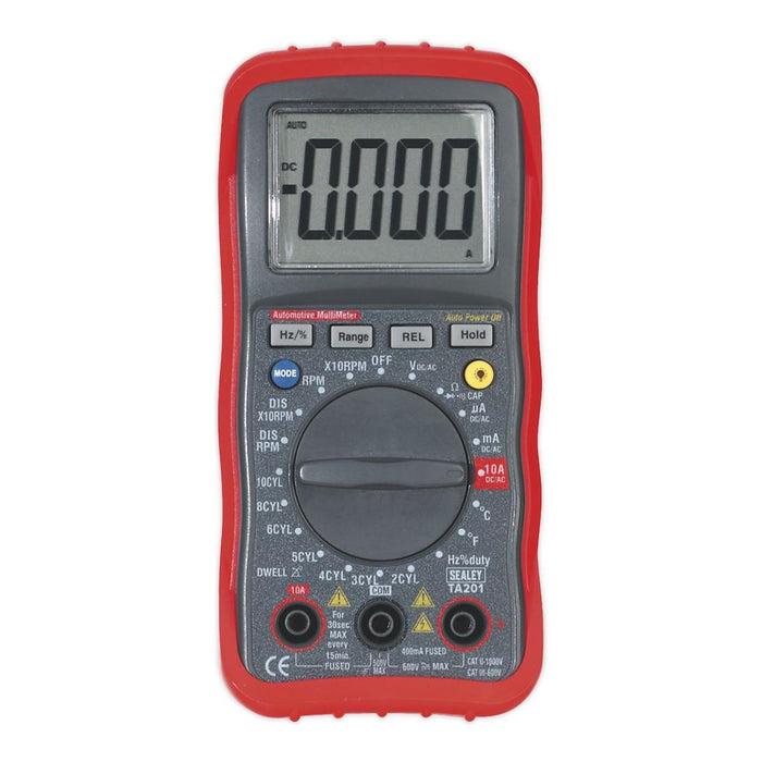 Sealey Digital Automotive Analyser 13-Function with Inductive Coupler TA201 Sealey - Town Tools 