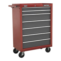 Sealey Rollcab 7 Drawer with Ball-Bearing Slides Red/Grey AP22507BB