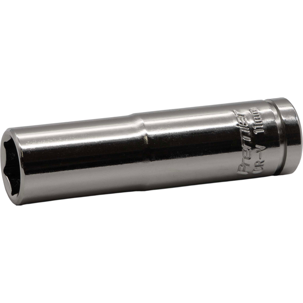 Sealey 3/8"Dr Coloured Deep Socket 11mm (Silver)