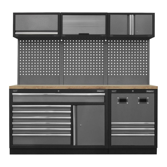 Sealey Modular Storage System Combo Pressed Wood Worktop APMSSTACK14W Sealey - Town Tools 