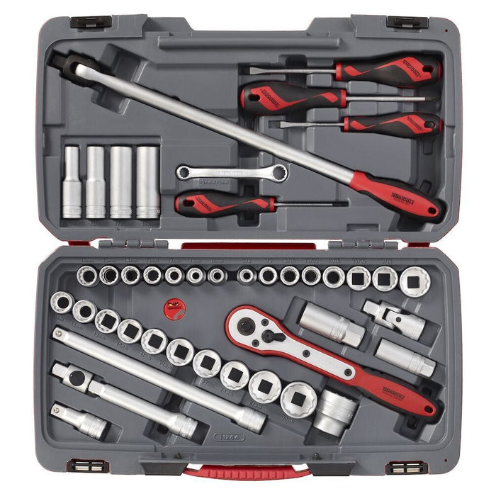 Teng Tools MECCA PRO 1/2" Socket & Tool Set mm/AF 44 Pieces Teng Tools - Town Tools 