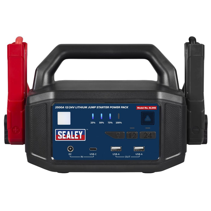 Sealey 2500A 12/24V Lithium Jump Starter Power Pack SL34S Sealey - Town Tools 