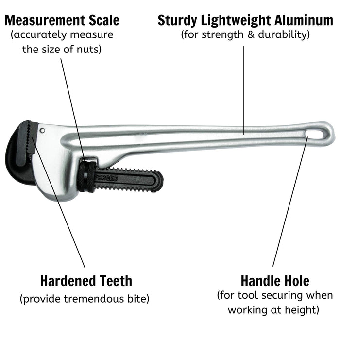 Teng Tools Aluminium Pipe Wrench 600mm Teng Tools - Town Tools 