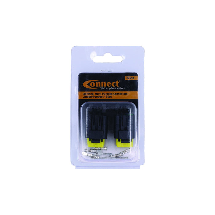 Connect for Peugeot Electrical Multipurpose 4 Pin Connector 10pc 37594 Tool Connection - Town Tools 