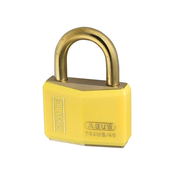 Abus Mechanical T84MB/40mm Yellow Rustproof Padlock Keyed Alike 8402 ABUS Mechanical - Town Tools