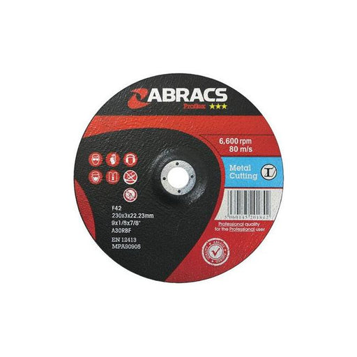 Connect Abracs DPC Cutting Discs 230mm x 3.0mm 5pc 32063 Tool Connection - Town Tools 