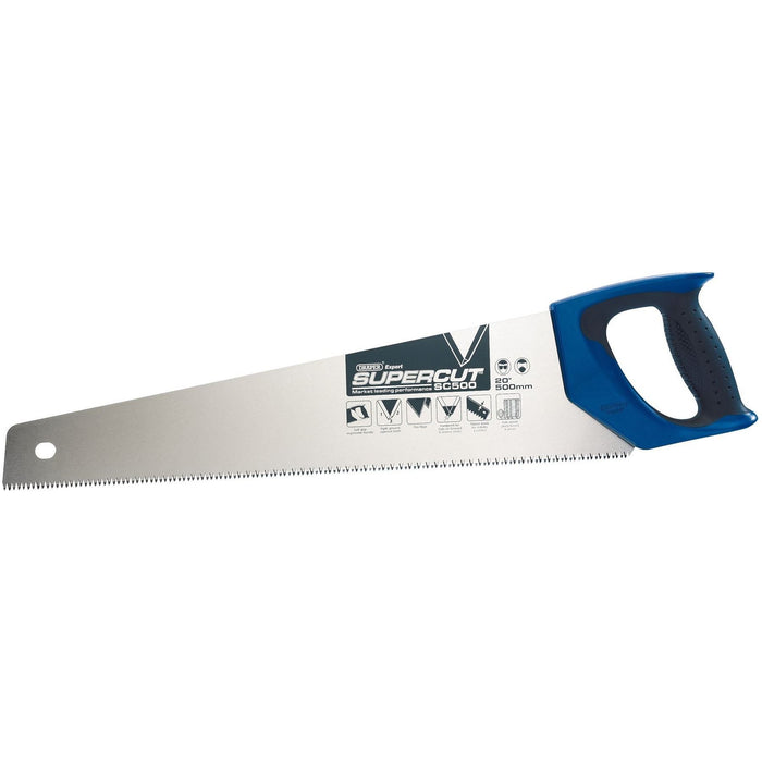 Draper Supercut Soft Grip Hardpoint Handsaw, 500mm/20", 7tpi/8ppi 49290 Draper - Town Tools 