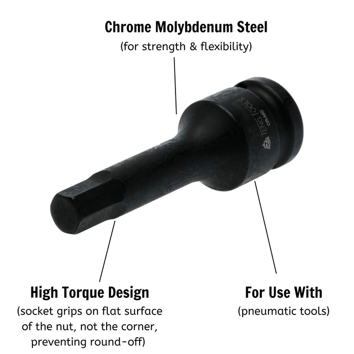 Teng Tools 1/2" Hex Impact Socket DIN Metric 10mm Teng Tools - Town Tools 