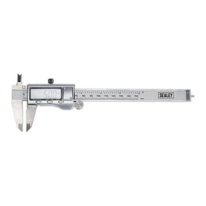 Sealey Digital Vernier Caliper 0-150mm(0-6") Stainless Steel AK9621EV Sealey - Town Tools 