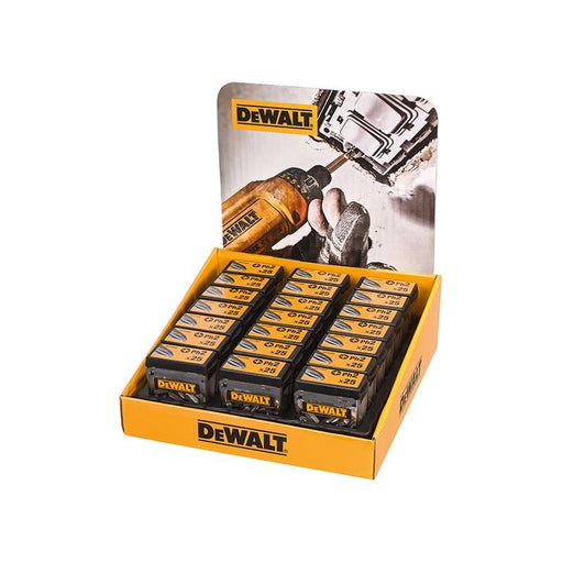 Dewalt Power Tools PH2 25mm Standard Tic Tac Display 21 x Packs of 25 DeWALT Power Tools - Town Tools