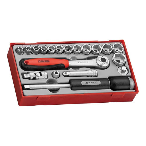 Teng Tools 3/8" Socket Set 6 pt TT1 19 Pieces Teng Tools - Town Tools 