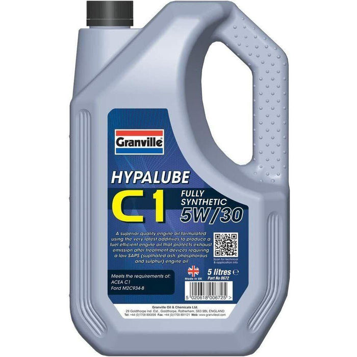 5w30 Fully Synthetic Engine Oil C1 5 Litre Petrol and Diesel ACEA:C1 Granville Granville - Town Tools 