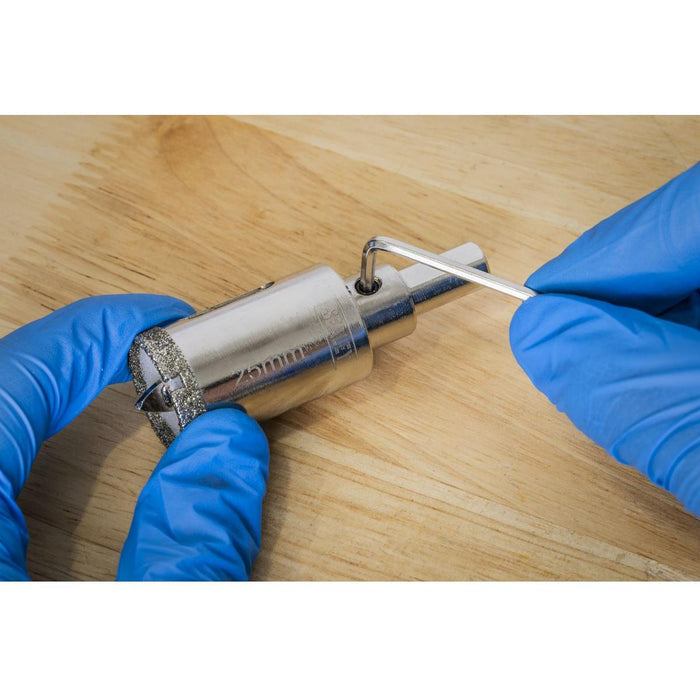 Sealey Electroplated Diamond Hole Saw 25mm DHS25 Sealey - Town Tools 