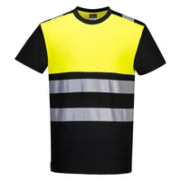 Portwest Pw3 Hi-Vis Cotton Comfort Class 1 T-Shirt S/S PW311BKYXXXL
