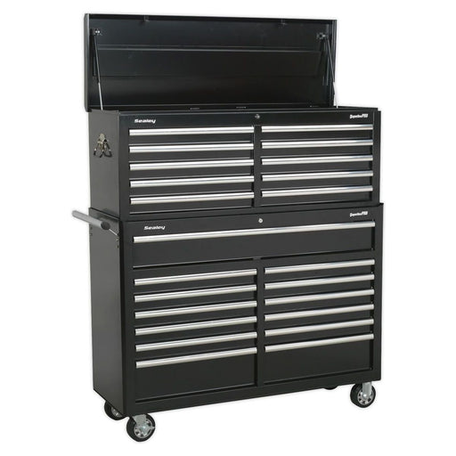 Sealey Tool Chest Combination 23 Drawer with Ball-Bearing Slides Black Sealey - Town Tools 