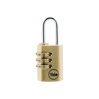 Yale Locks Brass Combination Padlock 22mm