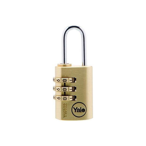 Yale Locks Brass Combination Padlock 22mm Yale Locks - Town Tools