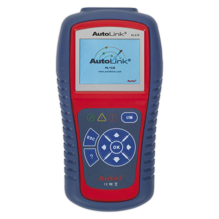 Sealey Autel EOBD Code Reader Live Data Tech Tips AL419 Sealey - Town Tools 