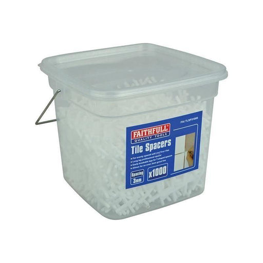 Faithfull Tile Spacer Long Leg 3mm (Tub 1000) Faithfull - Town Tools