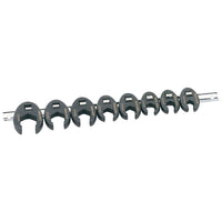 Draper Metric Crow Foot Spanner Set on a Metal Rail, 3/8" Sq. Dr. (8 Piece)