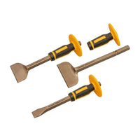 Roughneck Bolster & Chisel Set with Non-Slip Guards, 3 Piece