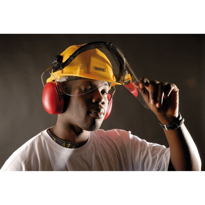 Draper Safety Helmet with Ear Muffs and Visor 69933 Draper - Town Tools 