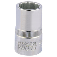Draper Elora Bi-Hexagon Socket, 1/2" Sq. Dr., 15mm 24608