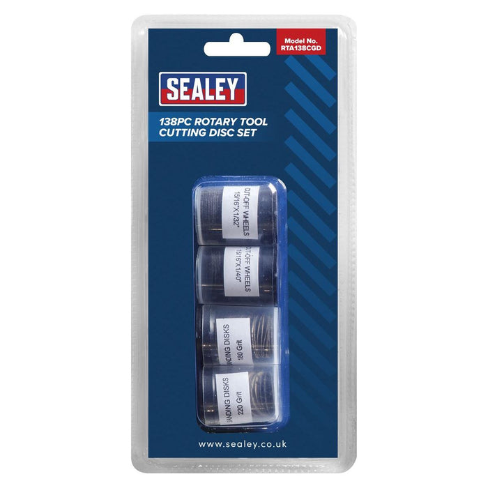 Sealey Rotary Tool Cutting Disc Set 138pc RTA138CGD Sealey - Town Tools 