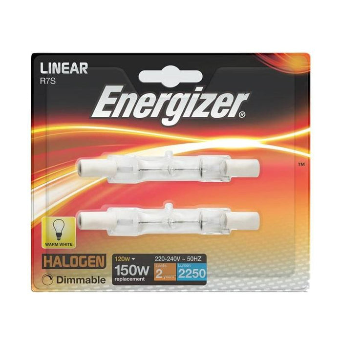Energizer® Halogen R7S 78mm Eco Linear Dimmable Bulb, 2250 lm 120W (Pack 2) Energizer® - Town Tools