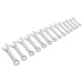 Sealey Combination Spanner Set 14pc Stubby S01232 Sealey - Town Tools 