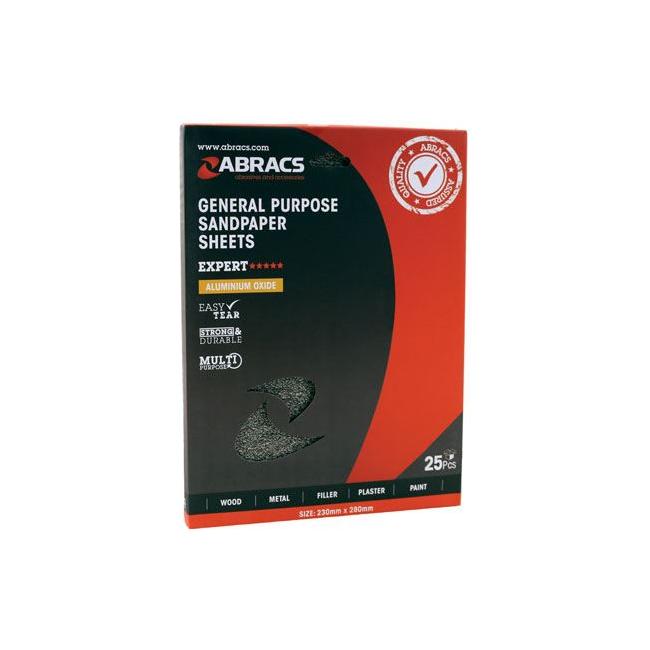 Connect Abracs Sandpaper / Production Sheets P60 25pc 32159 Tool Connection - Town Tools 