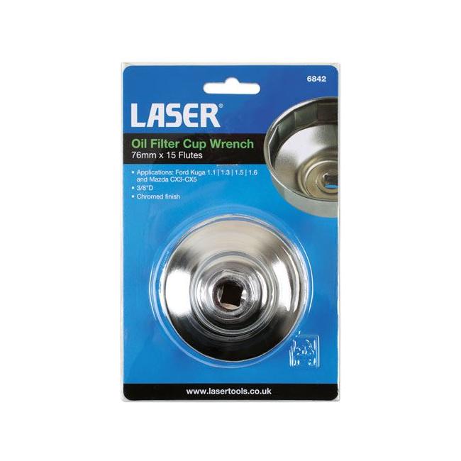 Laser Oil Filter Wrench 3/8"D - 76mm x 15 Flutes 6842