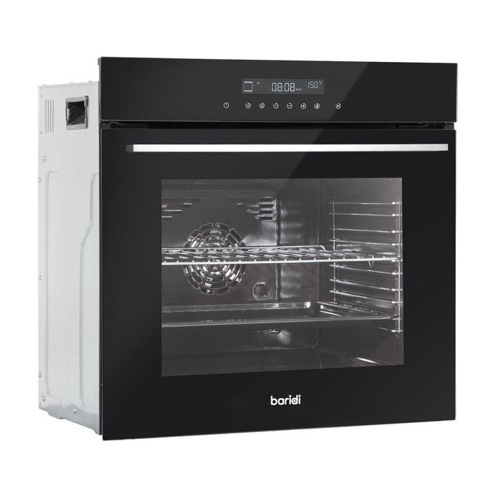 Baridi Integrated Fan-Assisted Electric Oven 60cm 72L Capacity - Black