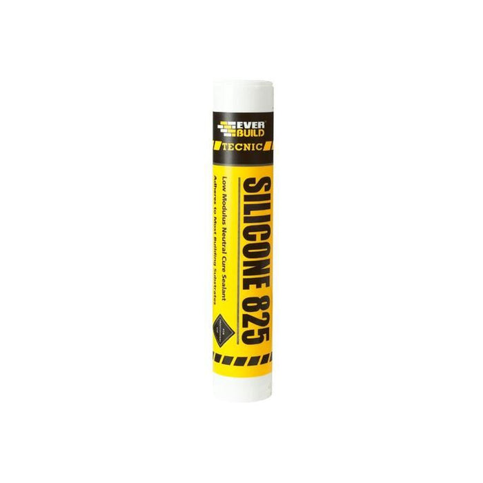 Everbuild Sika Tecnic Silicone 825 White 380ml Everbuild Sika - Town Tools