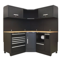 Sealey Premier Premier Corner Storage System with Oak Worktop 1.7m APMSCOMBO6W