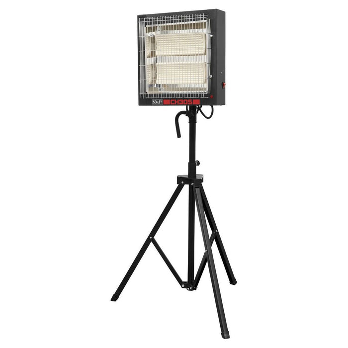 Sealey Ceramic Heater with Tripod Stand 1.4/2.8kW 230V CH30S Sealey - Town Tools 