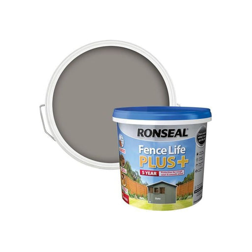 Ronseal Fence Life Plus+ Slate 5 litre Ronseal - Town Tools
