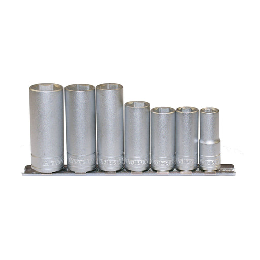 Teng Tools 3/8" Deep Socket Clip Rail Set 6 pt 7 Pieces Teng Tools - Town Tools 