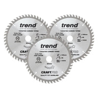 Trend CraftPro Plunge Saw Blade 165 x 20mm x 48T (Pack 3)