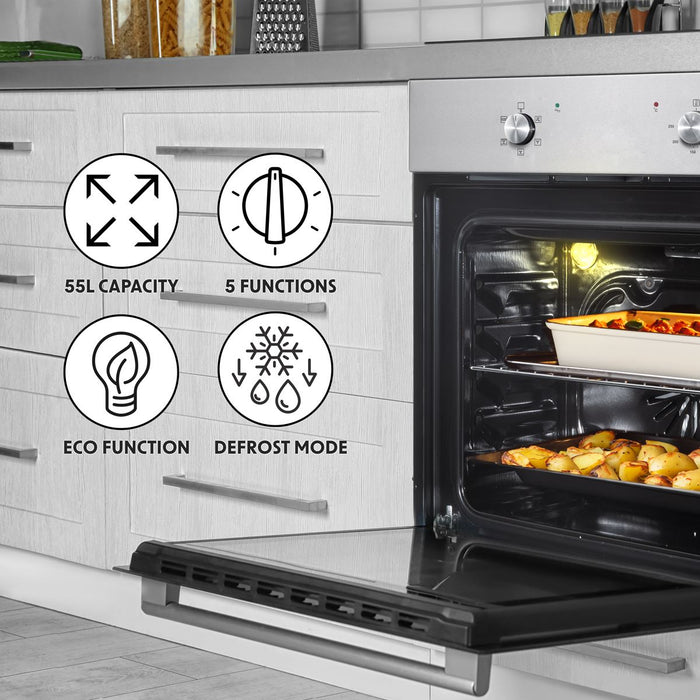 Baridi Integrated Fan-Assisted Electric Oven 60cm 55L Capacity Baridi - Town Tools 