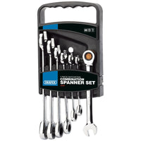 Draper HI-TORQ Metric Ratcheting Combination Spanner Set (7 Piece)