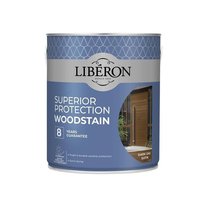 Liberon Superior Protection 8 Year Woodstain Dark Oak Satin 2.5 litre Liberon - Town Tools