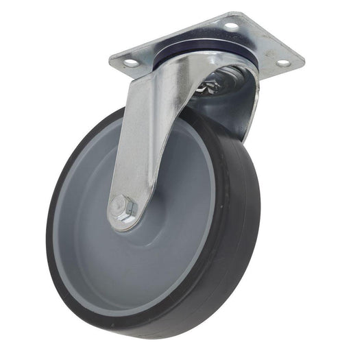Sealey Medium-Duty Thermoplastic Swivel Castor Wheel100mm Trade SCW2100SPEM Sealey - Town Tools 