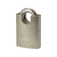 Abus Mechanical 90RK/50 TITALIUM™ Padlock Closed Shackle Carded