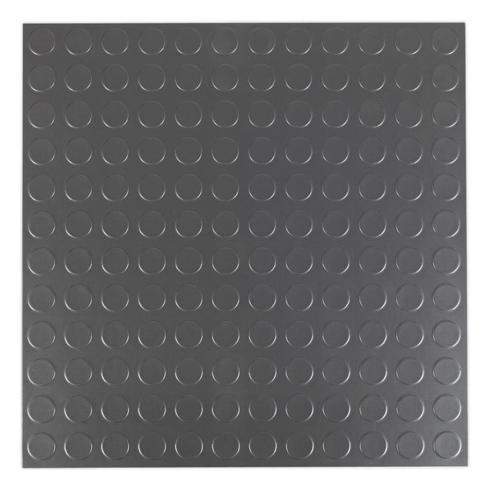 Sealey Vinyl Floor Tile with Peel & Stick Backing Silver Coin Pack of 16 FT2S