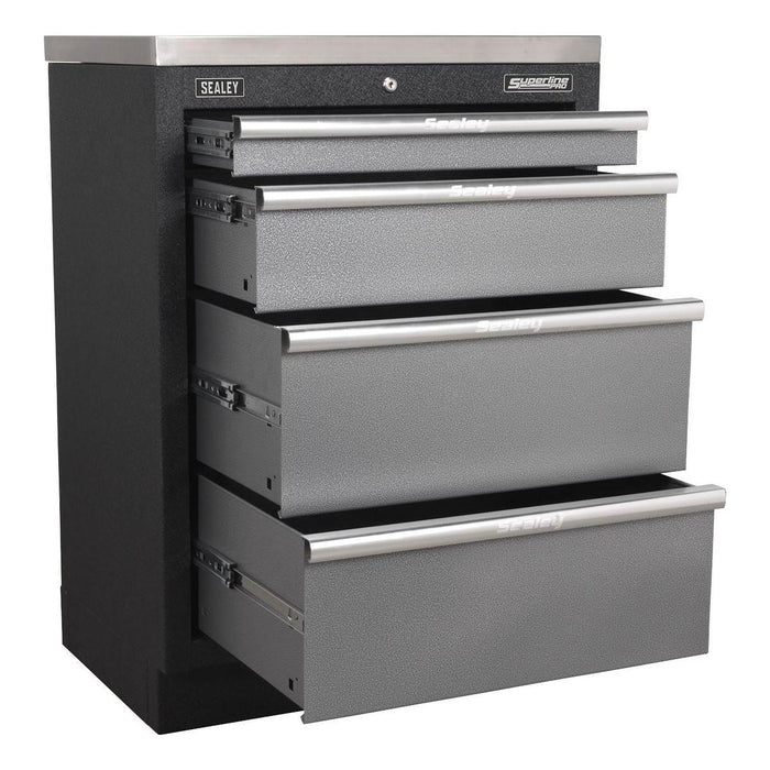Sealey Modular 4 Drawer Cabinet 680mm APMS51 Sealey - Town Tools 